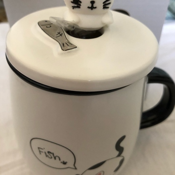 Ceramic cup with spoon - Picture 3 of 4